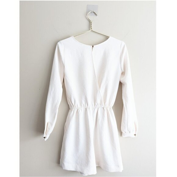 Aritzia White Long Sleeve Romper - Picture 7 of 12
